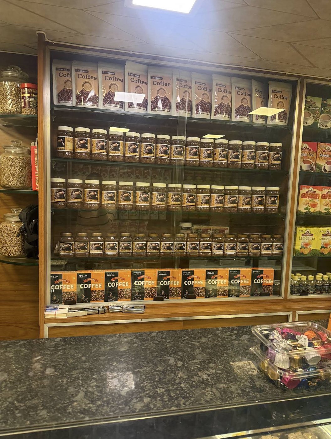 Full products display inside Fathima Coffee Works
