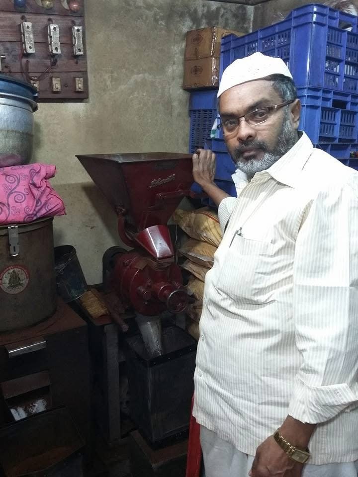 Roasting and grinding machinery at the shop